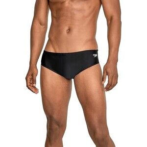 Speedo Mens Swimsuit Brief Eco Prolt Solid Adult Solid Black Sz 36